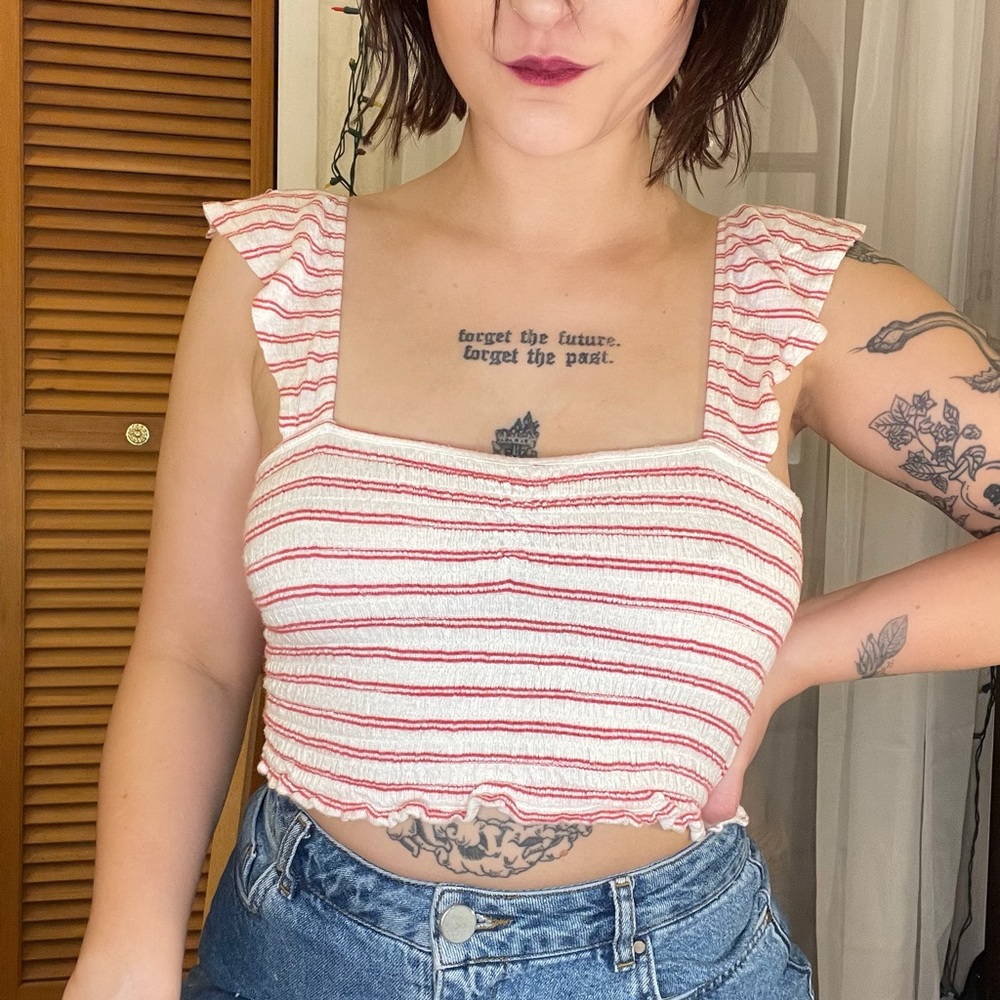 Striped crop top
